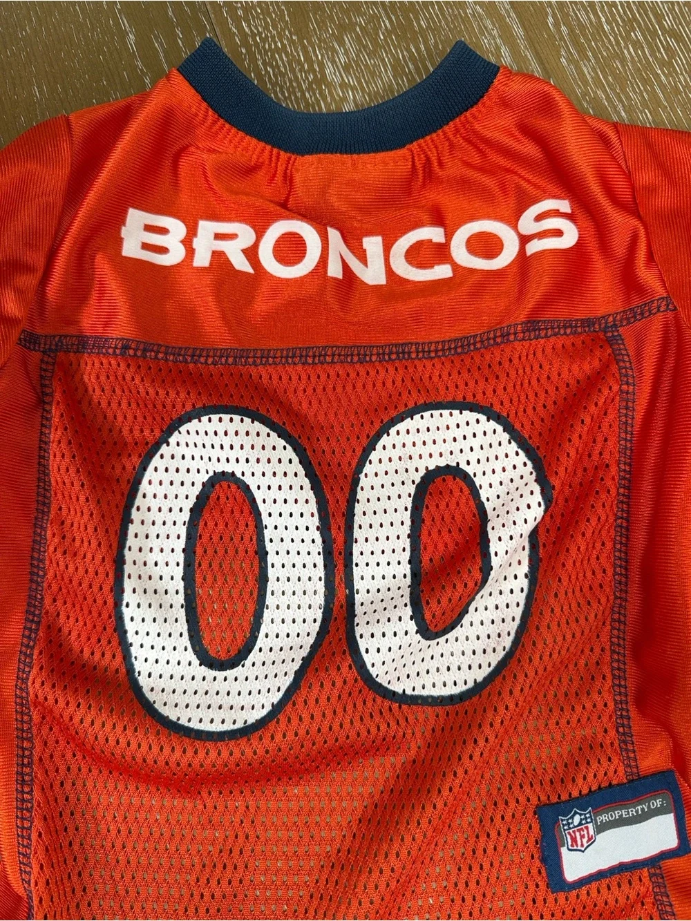 Pets First Orange & Navy Broncos Pet Jersey